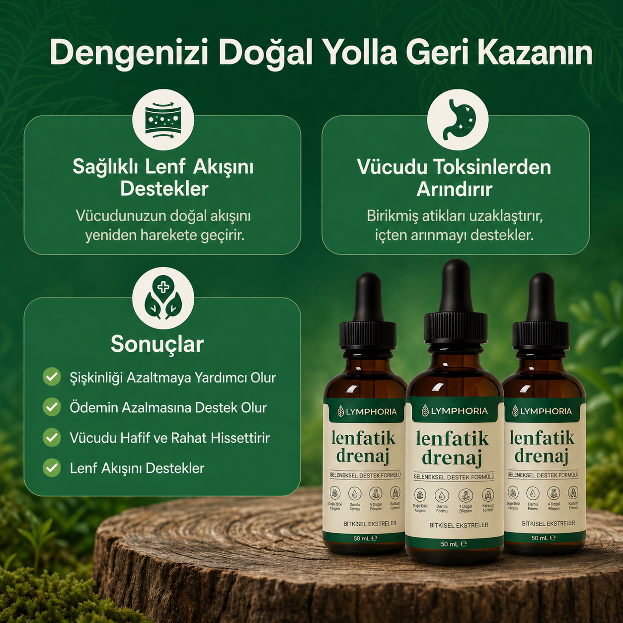 Lymphoria Ödem Atıcı-Şişkinlik Karşıtı Lenf Detoks Damlası